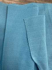 Vintage Turquoise Blue Fabric 29” X 60” 1.5 Yards Polyester ? Cotton Texture