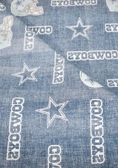Dallas Cowboys ~ Large Logo Pattern NFL Cotton Fabric 1/4 Yard 9” X 56” New