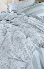Rachel Ashwell Shabby Chic Couture Paisley Blue White Teal White LINEN By Yard