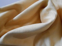 Yellow Cream Micro Suede Fabric 60” x 1 3/4 yd Upholstery Apparel