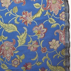 Robert Allen Bromsgrove Dresden Blue Jacobean Jacquard Decor Fabric OOP 1.6 YDS