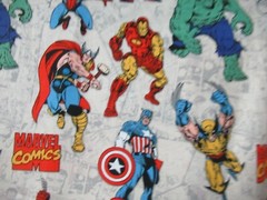 Marvel Super Imposed Hero Character Camelot Quilt Cotton Fabric 1YD X 43″W NEW