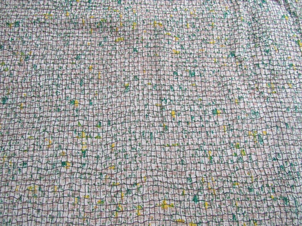Vintage Cotton Print Fabric Broadcloth Abstract Pattern 2.7 yrds x 49″ Wide