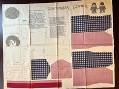 Vintage Victorian Inspired Clown Doll Fabric Panel by Springs Ind Cut And Sew
