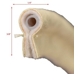 Boat Puff Cord Welting | Faux Leather Beige 5/8 x 1/4 Inch (YD)
