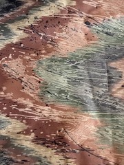 Stanley King Studio 80s Abstract Scribble Squiggle Fabric Remnant DuPont Teflon