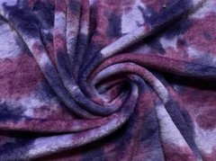 Double Sided Super Soft Cuddle Fleece Fabric Material TYE DYE FUCHSIA