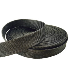 Carbon Fiber Braided Rope Tube Hollow Conductive Belt Sleeve Tube , 2mm-40mm Dia