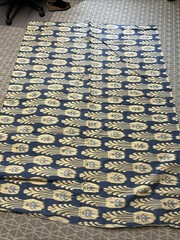 Fabric Remnants Blues 3 PCs Main Piece Is 78” X 54” + 2 Smaller Blue PCs
