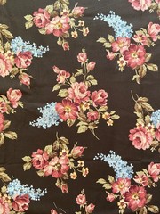 Pink Brown Floral Cotton Fabric Timeless Treasures Sewing Quilting 2.33 Yd x 45″