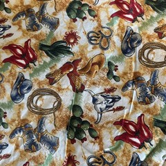 Desert Theme Fabric 1.5 Yards Two Designs