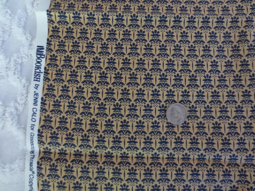 5166. FLEUR-CARAMEL by Jenni Calo for CONNECTING THREADS COTTON – 43″ x 1.5 yds.