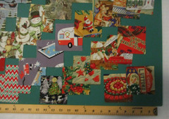 Cotton Quilt Craft Fabric Squares 3 1/2″ Lot of 64 All Christmas Winter Prints