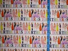 Taylor Swift Eras Tour Outfits on 100% Cotton Fabric 1/4 Yard : 9″ x 57″