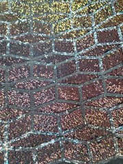 Fabric Sold By The Yard Embroidery Rose Gold Sequin Iridescent Two Tone Rose Gol