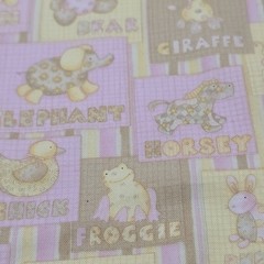 Debbie Mum Baby Jo-Ann Fabrics Cotton 2.5+ yards 44″ Wide Yellow/Pink/Brown