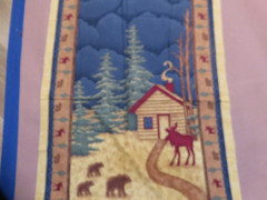 CUB LAKE LODGE HOLLY TAYLOR MODA FABRIC PANEL 24 X 45″