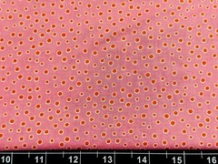 Tina Scrap 9″x21″ Polka Small Dots Pink Orange Easter Circles Cotton Fabric