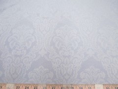 Discount Fabric 75 inches wide Drapery Jacquard Damask Floral Dove Gray DR48