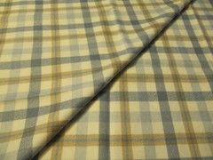 New Piece (Remnant) Cashmere Check/Plaid Fabric 22in L x 58in W 