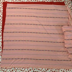 Pink With Embroidery Soft Cotton Southwestern Fabric 127×46”
