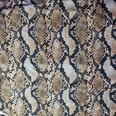 BROWN TAN SNAKE PRINT STRETCH MESH FABRIC 58″ BY THE YARD SEMI SHEER POWER MESH