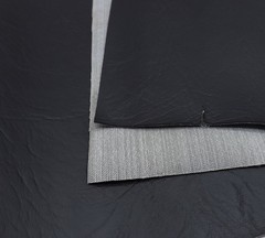 Faux Leather Vinyl Upholstery Fabric 1/3 Yd Black Pleather 54″ Width Solid