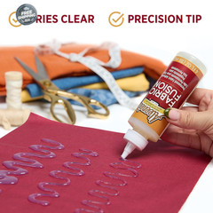 Aleene’s Fabric Fusion Glue 4 oz, Permanent and Washable Adhesive, No-Sew Fabric