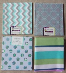 25 Fat Quarters, Assorted Geometric Patterns, Multicolor 18″x21″ Cotton Fabric 1
