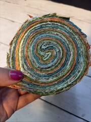 Fabric Central 20 Pc Jelly Roll Adeline 2.5″ X 42″ Strips Fancy Flowers Bg 2