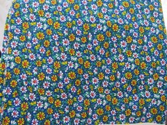 2 Yds X 44″ Cranston Print Works VIP Print Blue With Yellow & White Daisy’s