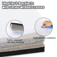 20 PCS 8×12 Inch Stiff Felt Fabric Sheets, Black White Grey Assorted Colors