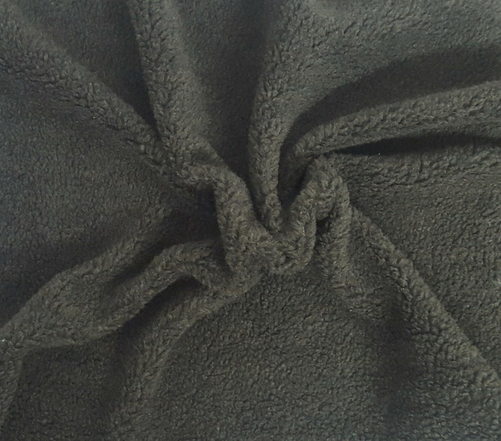 Charcoal Sherpa Fleece Knit Fabric By the Yard (Lining, Blanket) 4/20/17