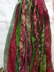 ABB Recycled Silk Sari Ribbon Yarn Henna Maroon 21 Yds 21 Strips
