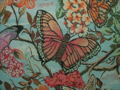 Curtain Upholstery Tapestry Fabric “Butterflies In The Sky” Cushion Chair Pads