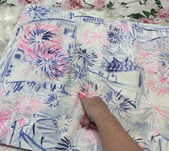 LILLY PULITZER Fabric Lot 2 Sea To Shining Sea 37”L x 19”W Canvas Panels 🩷💙