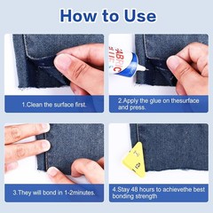 Permanent Washable Fabric Glue 5x60ML Liquid Stitch Adhesive for Clothing Repair