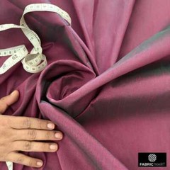 Fuchsia And Green Faux Silk Fabric By The Yard, 42 inches width Pink Silk Fabric
