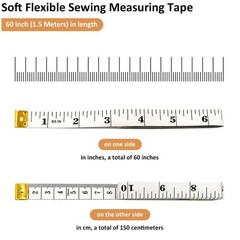 3-Pack Tape Measure Body Double Scale Soft Measuring Tape 60inch (150cm), Fle…