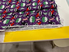 CAMELOT FABRIC~Justice League~DC COMICS~Vintage~KIDS~Character Head Toss~PURPLE~