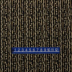 DI LEWIS CHEN BLACK BEIGE FLORAL VINE GEOMETRIC MULTIPURPOSE FABRIC BY YARD 54″W