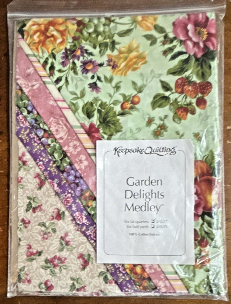 Vintage Keepsake Quilting Garden Delights Medley #4627 Cotton Fat Quarters