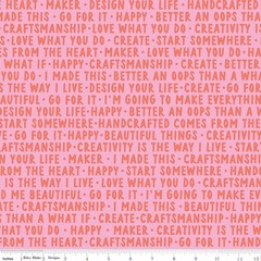 ‘Hand Made’ ~ 5″ x 5″ Squares, Riley Blake $3.99 Ships ANY Amount Of Fabric
