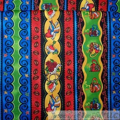 BonEful Fabric FQ Cotton VTG Green Red HOT PEPPER Cook Chef Word Kitchen BBQ OOP
