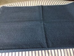 17.5 “ x36 “ Cotton QUILTING SEWING FABRIC denim blue/med blue