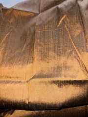 Thai Silk Fabric Copper High Sheen Luxurious Luster Handwoven From Thailand