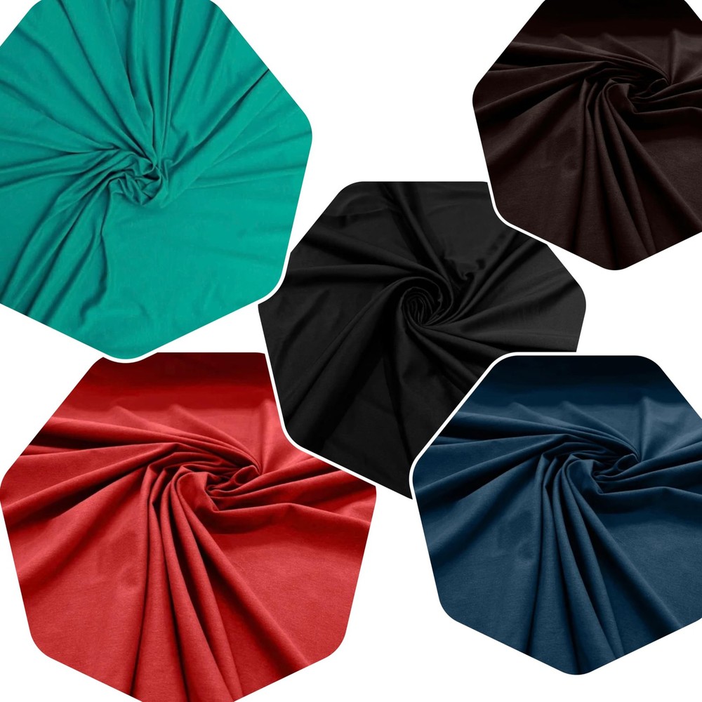Cotton Spandex Jersey Fabric – 4 Way Stretch – 60″ Width Sold by The Yard – I…