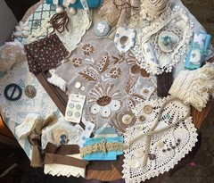 MULTICOLOR Slow Stitch Junk Journal Kit Craft Sewing Fabric Vintage – 60+