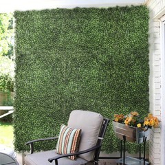 20″x20″ Artificial Boxwood Mat Wall Hedge Decor Ties Fence Panel Dark Green