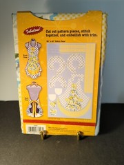 Domestic Diva The Patty Cut & Sew Apron Fabric Panel Cotton purple yellow flower